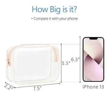 PACKISM Clear Makeup Bags - 3 Pack TSA Approved Toiletry Bags Clear Travels Bags for Toiletries, Cle...