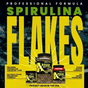 Xtreme Spirulina Flakes - Balanced Herbivorous Diet for Tropical and Marine Fish
