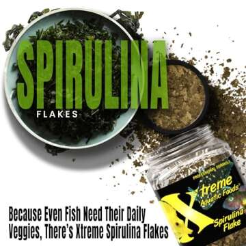 Xtreme Spirulina Flakes for Healthy Vibrant Fish Diet