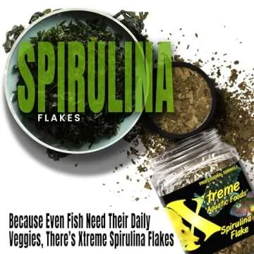 Xtreme Spirulina Flakes for Healthy Vibrant Fish Diet