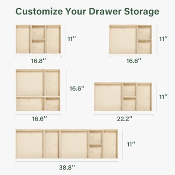 Kootek 16 Pack Drawer Organizer Set for Clothing Storage