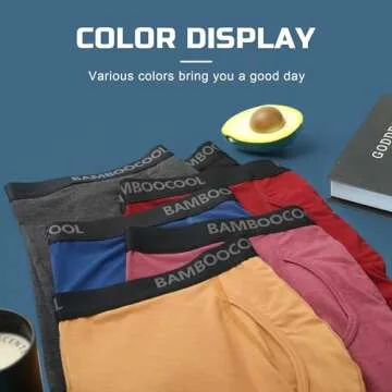 BAMBOO COOL Mens Underwear Boxer Briefs for Comfort