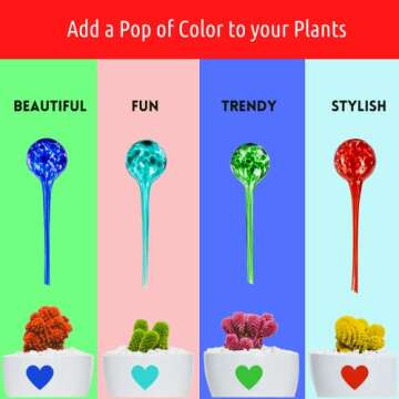 Little Green Leaf Plant Watering Globes for Easy Hydration