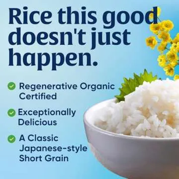 Lundberg California Sushi Rice, Regenerative Organic Certified, 2-Pack – White Short Grain Rice, Sticky Rice, Responsibly Grown in California, 32 Oz Ea