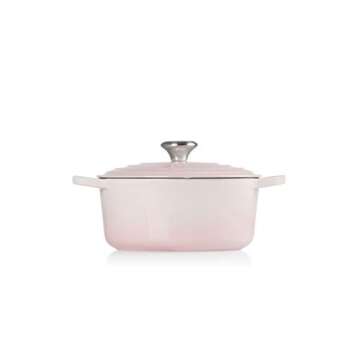 Le Creuset Signature Cast Iron Round Casserole, 4.5 Qt- Shell Pink