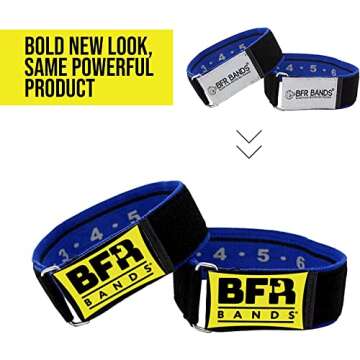 BFR BANDS Rigid Blood Flow Restriction Bands (2" Wide for Arms) - BFR Training Workout Occlusion Bands for Men and Women - Set of 2 Straps for Biceps and Arms