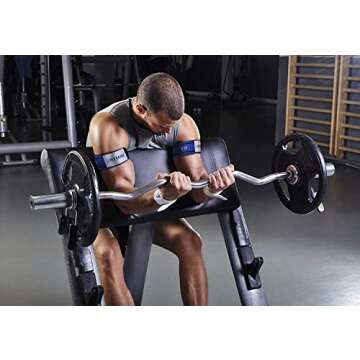 BFR BANDS Rigid Blood Flow Restriction Bands (2" Wide for Arms) - BFR Training Workout Occlusion Bands for Men and Women - Set of 2 Straps for Biceps and Arms