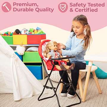 Litti Pritti 18-Inch Baby Doll Nursery Playset - Baby Doll Accessories Set with Swing, Crib, High Chair, and Carrier - Baby Doll Furniture for Girls - Suitable for 18-Inch Dolls and Kids Ages 3 and Up