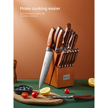 Premium 16PCS Knipan Kitchen Knife Set with Block