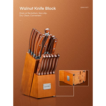 Premium 16PCS Knipan Kitchen Knife Set with Block
