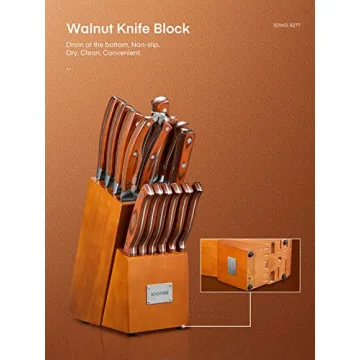 Premium 16PCS Knipan Kitchen Knife Set with Block