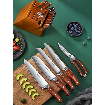 Premium 16PCS Knipan Kitchen Knife Set with Block