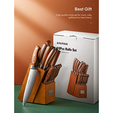 Premium 16PCS Knipan Kitchen Knife Set with Block