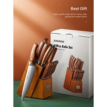 Premium 16PCS Knipan Kitchen Knife Set with Block