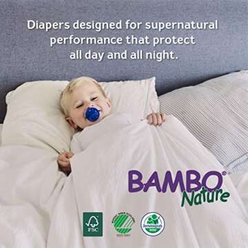 Bambo Nature Baby Diapers Classic, Size 4 (15-40 Lbs), 30 Count