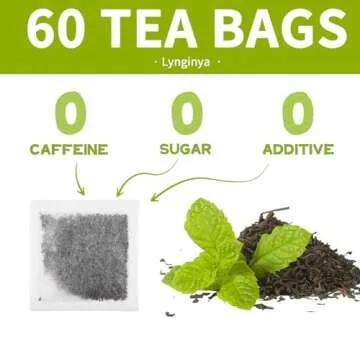 Lynginya Spearmint Tea, 60 Tea Bags - Premium Spearmint Leaves - Natural Herbal Tea - Refreshing & Minty - No Sugar & No Caffeine