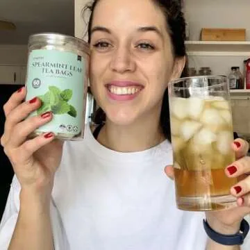 Lynginya Spearmint Tea, 60 Tea Bags - Premium Spearmint Leaves - Natural Herbal Tea - Refreshing & Minty - No Sugar & No Caffeine