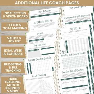 bloom daily planners 2025 Planner - Calendar Year Day Planner (January 2025 - December 2025) - 5.5” x 8.25” - Weekly/Monthly Agenda Organizer Book with Stickers & Bookmark - Garden Party, Beige