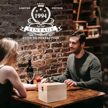 1994 Whiskey Glass in Wooden Box for 30th Birthday