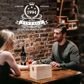 1994 Whiskey Glass in Wooden Box for 30th Birthday