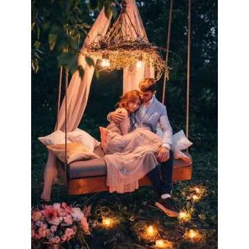 addlon 48FT LED Outdoor String Lights with 25 Edison Vintage Shatterproof Bulbs and Commercial Grade Weatherproof Strand - ETL Listed Heavy-Duty Decorative Lights for Patio Garden