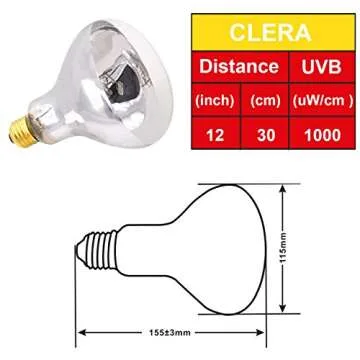 Aiicioo 160W UVB Reptile Light for Healthy Reptile Care