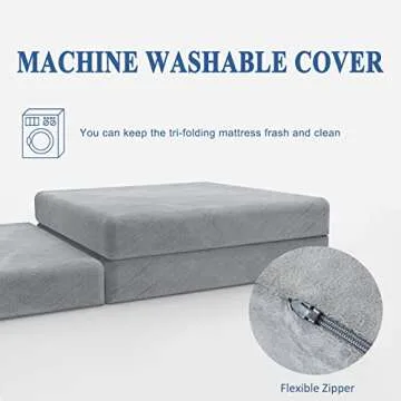 SINWEEK Tri Folding Mattress for Home & Travel Comfort