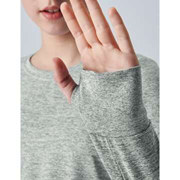 3 Pack: Youth Girls Long Sleeve Shirts Active Dry Fit Athletic Performance Clothes Kids Teens Sports Tees with Thumbholes