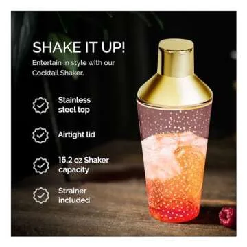 American Atelier Cocktail Shaker & Flutes Set Gift