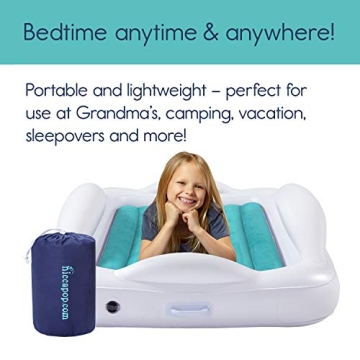 hiccapop Inflatable Toddler Travel Bed Safe and Portable