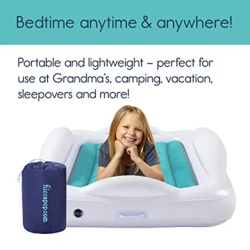hiccapop Inflatable Toddler Travel Bed Safe and Portable