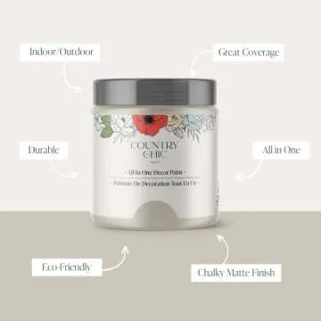 Chalk Style Paint - for Furniture, Home Decor, Crafts - Eco-Friendly - All-in-One - No Wax Needed (S...