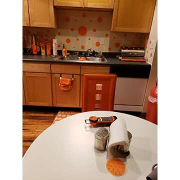 Polka Dot Wall Stickers, Wall Decor Stickers, Wall Dots, Vinyl Circle Room Dot Decals Wall Art Stickers for Bedroom Girls Room Peel and Stick Kids Room Decor Birthday Gift (Orange)