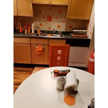 Polka Dot Wall Stickers, Wall Decor Stickers, Wall Dots, Vinyl Circle Room Dot Decals Wall Art Stickers for Bedroom Girls Room Peel and Stick Kids Room Decor Birthday Gift (Orange)