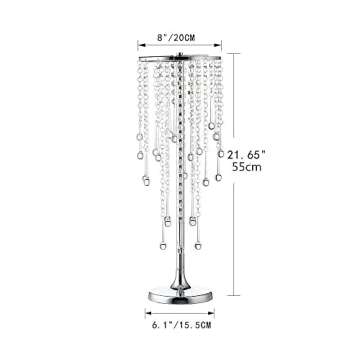 Elegant 21.6in Wedding Center Stand with Crystals