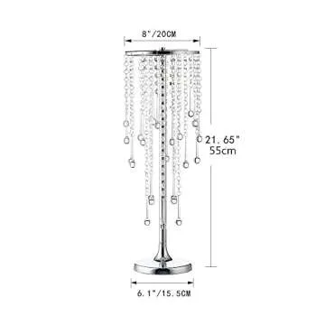 Elegant 21.6in Wedding Center Stand with Crystals