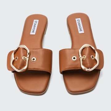Stylish STUNAHOME Flat Sandals for Women – Chic Comfort