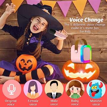 OUTUVAS Kids Karaoke Microphone Machine Toy, 4-12 Years Old Girls Christmas Birthday Gift for Girls, Karaoke Toys Gifts for Girls Ages 4, 5, 6, 7, 8, 9, 10, 12 +Year Old Birthday Party. (Pink)