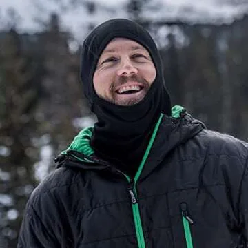 100% Merino Wool Balaclava - Winter Ski Mask - Face Mask - Cold Weather Gear - Black - One Size