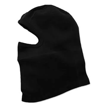 100% Merino Wool Balaclava - Winter Ski Mask - Face Mask - Cold Weather Gear - Black - One Size