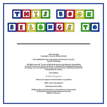 ABC's for Boys (Alphabet Book, Baby Book, Children's Book, Toddler Book)