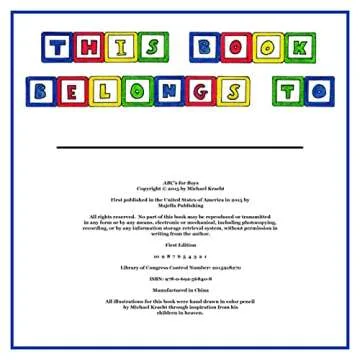 ABC's for Boys Unique Alphabet Book for Little Learners