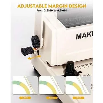 MAKEASY Binding Machine - Wire Binding Machine, 34 Hole, 15 Sheets Punch Capacity, Metal Book Maker Machine with 1 Box Wire Spines & Ring Opener