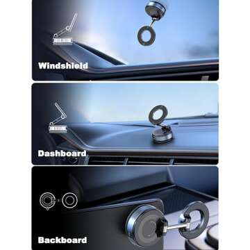 Snanlen Upgraded 360° Nano Gel Vacuum Magnetic Phone Holder - Ultimate Car Mount for iPhone 16 Pro ...