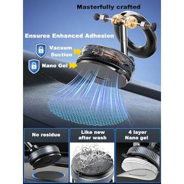 Snanlen 360° Nano Gel Magnetic Phone Holder with Max Suction
