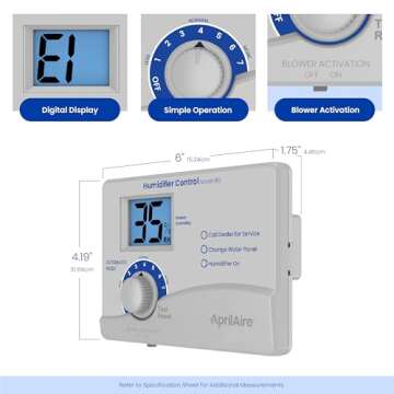 AprilAire 60 Digital Humidifier Control with Temperature Sensor