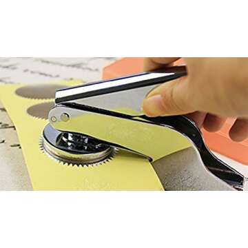 MDLG 100pcs Embossing Stickers Blank Metallic Gold Certificate Seals Embossed Foil Stickers Scallop ...