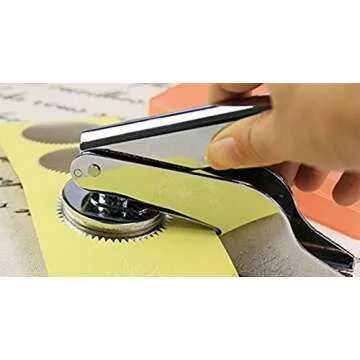 MDLG 100pcs Embossing Stickers Blank Metallic Gold Certificate Seals Embossed Foil Stickers Scallop ...