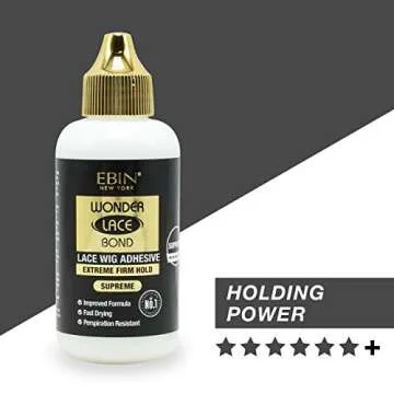 EBIN NEW YORK Wonder Lace Bond Wig Adhesive Supreme 3.04oz/90ml | Invisible Wig Bonding Glue, Strong Hold Wig Glue for Poly and Lace Hairpiece, Wig, Lace Front Glue Latex Free and Waterproof