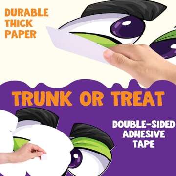 JOYIN Trunk Or Treat Car Decorations Kit Halloween Decorations Outdoor Indoor Frankenstein Car Stickers, Haunted House SUV Trunk Archway Car Garage Lawn Balloons